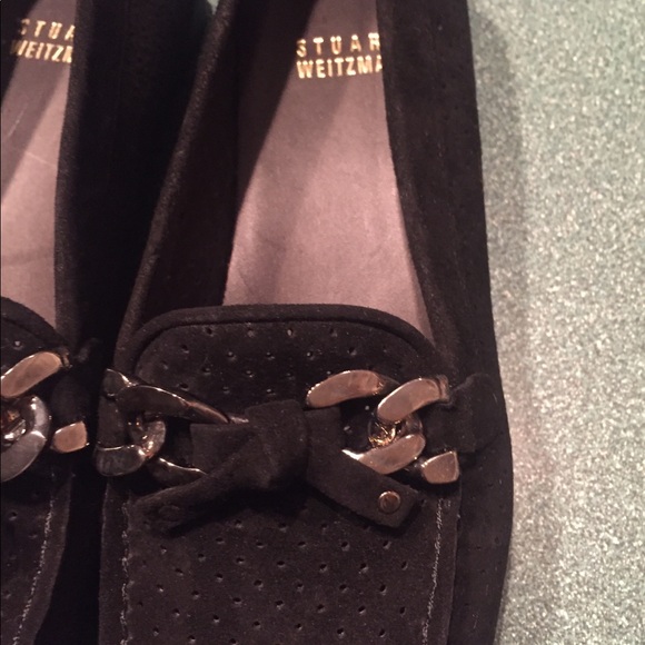 Black suede stuart weitzman flats 6.5 shoes - Picture 3 of 6